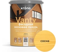 Лазурь восковая для деревянных фасадов KRONA VANTY 0,75 сосна 66323606