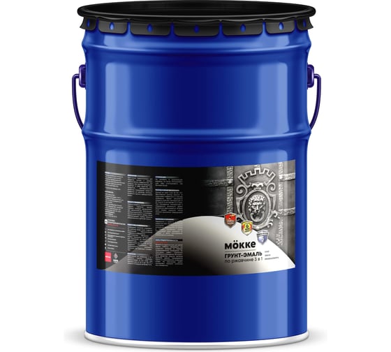 Грунт-эмаль 3-в-1 MÖKKE алкидно-уретановая, RAL 3001, сигнальный красный, 20 кг, 16284