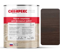 Масло защитное для фасада сибирекс, декоративное, с УФ-фильтром, для наружных работ, цвет Винный, 1 л 6109RU11