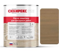 Масло защитное для фасада сибирекс, декоративное, с УФ-фильтром, для наружных работ, цвет Золотой бук, 1 л 6101RU11