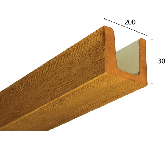 Балка Cosca Decor Рустик 200x130 мм, орех медовый, 2 м СПБ030427