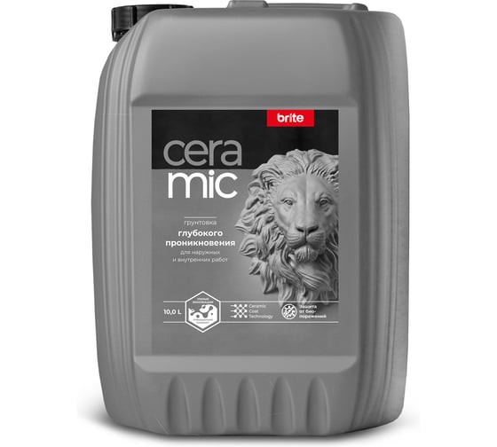 Грунтовка глубокого проникновения BRITE CERAMIC канистра 10 л О04610