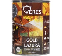 Декоративная пропитка для дерева VERES Верес Gold №31 VG-28, глянцевая, 0.8 л, графит 281456