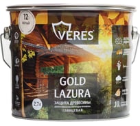 Декоративная пропитка для дерева Veres Верес Gold №12 VG-20, глянцевая, 2,7 л, белая 281448