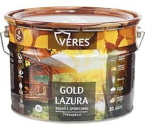 Декоративная пропитка для дерева Veres Верес Gold №8 VG-15, глянцевая, 9 л, дуб темный 281443