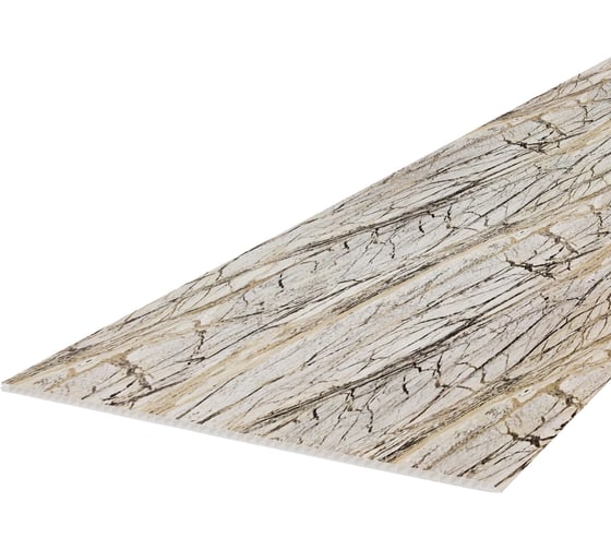 Панель STELLA ПВХ Slim 5мм Light Мрамор Античность М-001/1 2600х250х5 (15шт.упак.) ЦБ-00016295