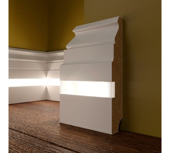 Напольный плинтус Еvrowood PN 090 LED 100x18x2000 мм PN090LED 1