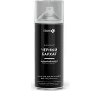 Аэрозольная краска Elcon для мебели и предметов декора, для металла, для пластика, для керамики, для стекла, для гипса, быстросохнущая, акриловая, черный бархат, аэрозоль 520 мл 00-00462266