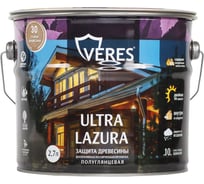 Декоративная пропитка для дерева Veres Верес Ультра Лазура №30 VU-35, полуглянцевая, 2,7 л, старая древесина 281418