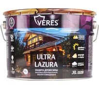 Декоративная пропитка для дерева Veres Верес Ультра Лазура №31 VU-39, полуглянцевая, 9 л, графит 281422