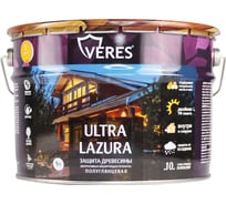 Декоративная пропитка для дерева Veres Верес Ультра Лазура №2 VU-06, полуглянцевая, 9 л, сосна 281389