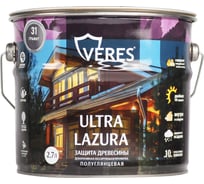 Декоративная пропитка для дерева Veres Верес Ультра Лазура №31 VU-38, полуглянцевая, 2,7 л, графит 281421