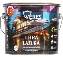 Декоративная пропитка для дерева Veres Верес Ультра Лазура №3 VU-08, полуглянцевая, 2,7 л, тик 281391
