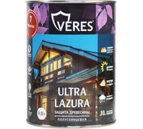 Декоративная пропитка Veres для дерева Верес Ультра Лазура №7 VU-13, полуглянцевая, 0,8 л, махагон 281396