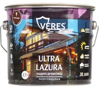 Декоративная пропитка Veres для дерева Верес Ультра Лазура №9 VU-20, полуглянцевая, 2,7 л, палисандр 281403