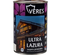 Декоративная пропитка Veres для дерева Верес Ультра Лазура №9 VU-19, полуглянцевая, 0,8 л, палисандр 281402