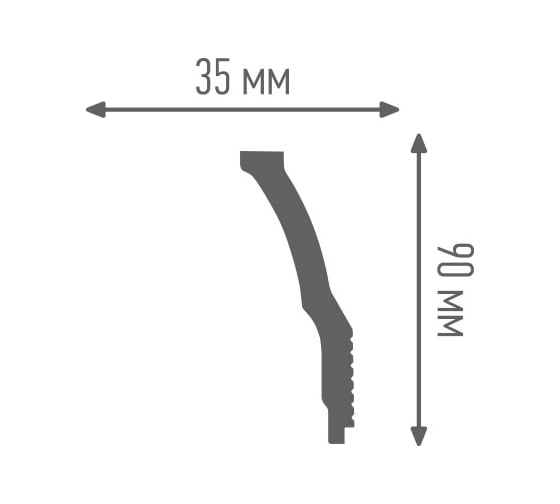 Плинтус ПЛИНТЭКС X 35/90 14607173945621