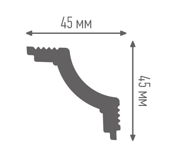 Плинтус ПЛИНТЭКС K 45/45 24607086051133