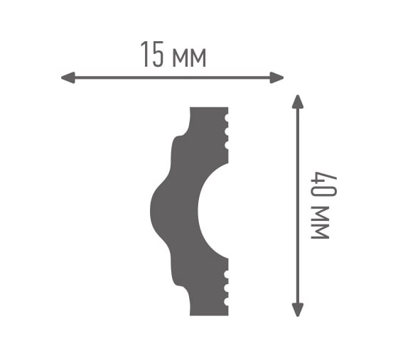Молдинг ПЛИНТЭКС M 40/15 24607086050075