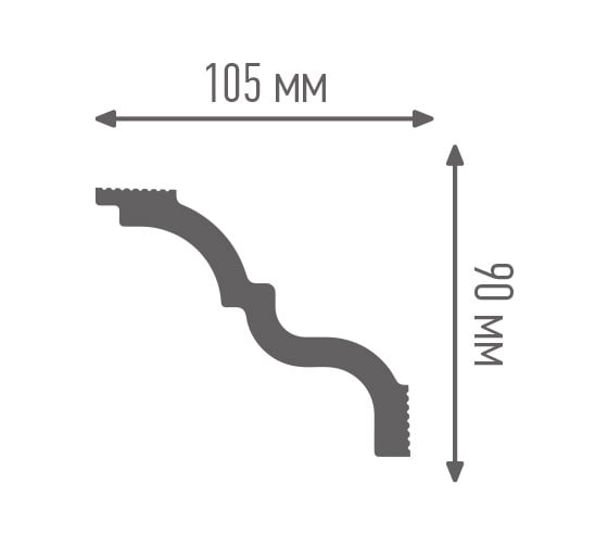 Плинтус ПЛИНТЭКС T 105/90 24607173946076