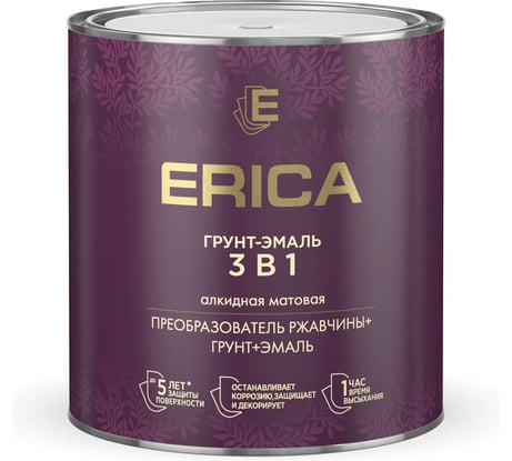 Грунт- эмаль по ржавчине ПРЕСТИЖ Erica, голубая, 0.8 кг 260741