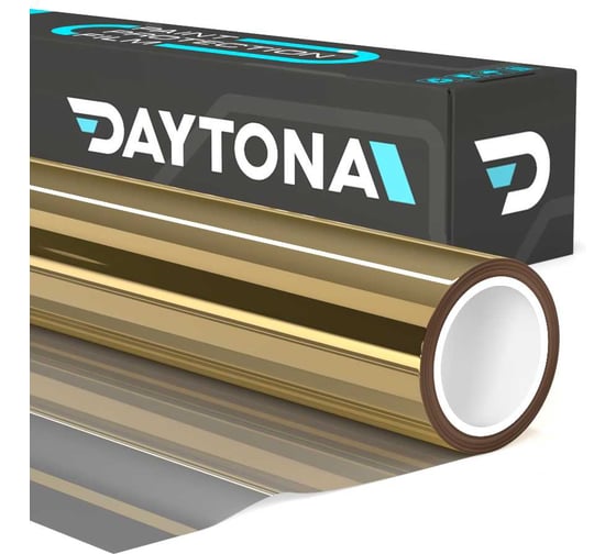 Набор золотой солнцезащитной пленки Daytona 15% на окна (3000 х 75см) DAYTONA. Зеркальная самоклеющаяся тонировка на окно с функцией светоотражения и защиты от тепла NM11097