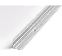 Порог внутренний угловой алюминиевый анодированный ЛУКА (20 мм х 20 мм, 0,9 м, Серебро) УТ000000048 20645908