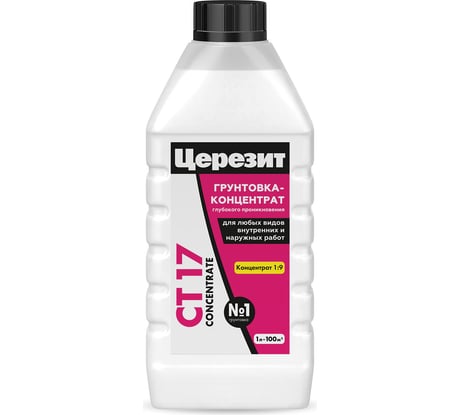 Грунтовка-концентрат Церезит CT 17 1 л Россия 2269552