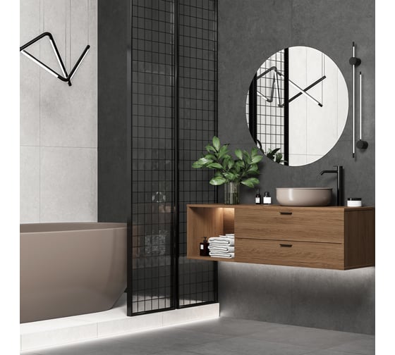 Керамогранит AlmaCeramica Alma Ceramica Бонд / Bond матовый 600х1200х8,5 1,44м2 (2 шт в уп) графит GFU60120BND20R