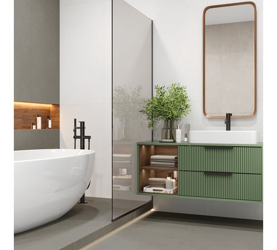 Керамогранит AlmaCeramica Alma Ceramica Бонд / Bond матовый 600х1200х8,5 1,44м2 (2 шт в уп) св. серый GFU60120BND07R