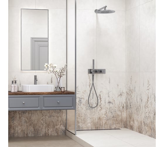 Керамогранит AlmaCeramica Alma Ceramica Флора / Flora лаппатированный 600х1200х8,5 1,44м2 (2 шт в уп) бежевый GFU60120FLO04L