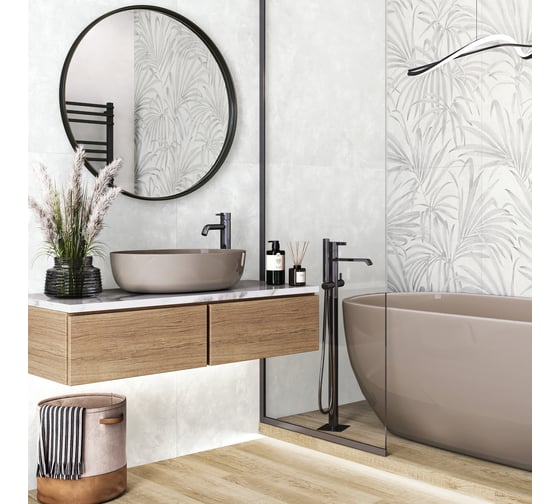 Керамогранит AlmaCeramica Alma Ceramica Флора / Flora лаппатированный 600х1200х8,5 1,44м2 (2 шт в уп) белый GFU60120FLO00L