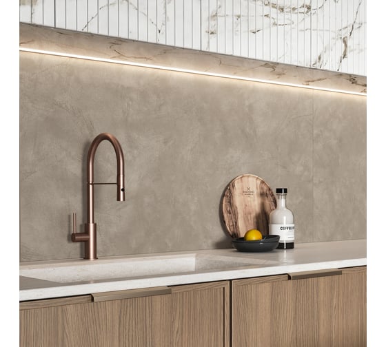 Керамогранит AlmaCeramica Alma Ceramica Флора / Flora лаппатированный 600х1200х8,5 1,44м2 (2 шт в уп) кофейный GFU60120FLO40L