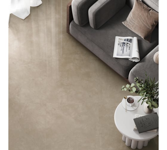 Керамогранит AlmaCeramica Alma Ceramica Флора / Flora лаппатированный 600х600х9 1,8м2 (5шт в уп) кофейный GFU6060FLO40L
