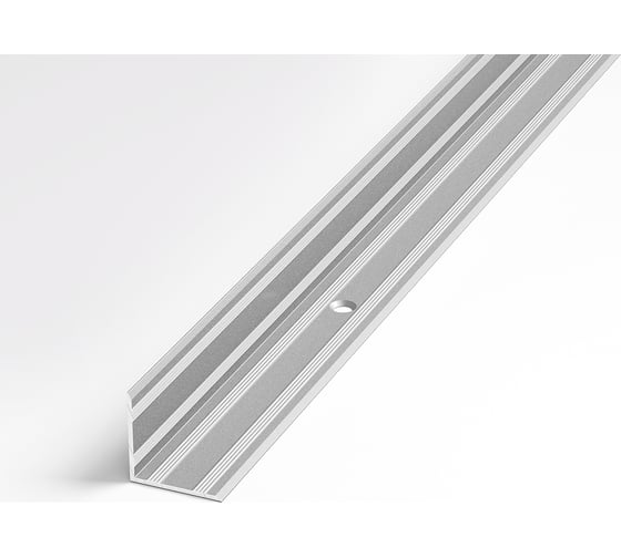 Порог угловой внутренний алюминиевый ЛУКА (20x20 мм, 0,9 м, Серебро) УТ000002991 1