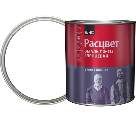 Эмаль Расцвет ПФ-115 белая, 2.7 кг 9041