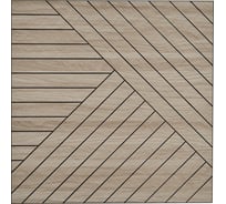 Мягкие реечные панели LAKO в комплекте 5 шт DECOR 600-600 мм, Бежевый LKD-RE-6060-DIAGON-W006-KO