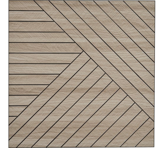 Мягкие реечные панели LAKO в комплекте 5 шт DECOR 600-600 мм, Бежевый LKD-RE-6060-DIAGON-W006-KO