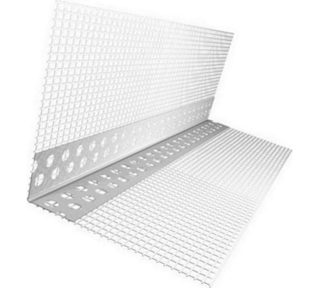 Профиль GAVIAL УГОЛ ПВХ с сеткой, 10см10см, 3м 1837