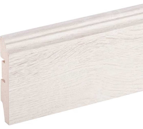 Плинтус COSCA DECOR WP07 экошпон, дуб кремовый, 80x16x2400 мм, МДФ СПБ103656