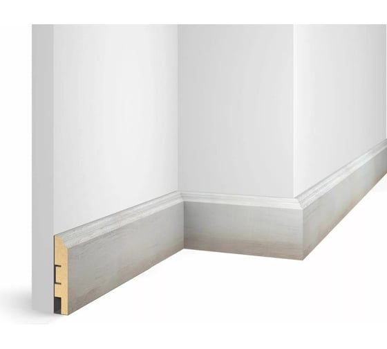 Плинтус COSCA DECOR WP07 экошпон, дуб кремовый, 80x16x2400 мм, МДФ СПБ103656 1