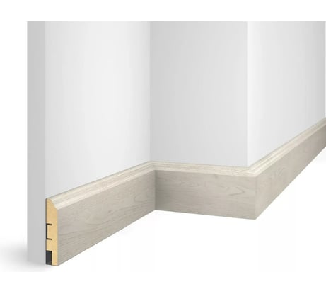 Плинтус COSCA DECOR ЕP07 NanoFlex дуб перламутровый, 80x16x2400 мм, МДФ СПБ081593