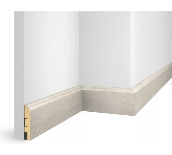 Плинтус COSCA DECOR ЕP07 NanoFlex дуб перламутровый, 80x16x2400 мм, МДФ СПБ081593