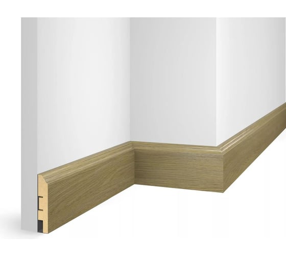 Плинтус COSCA DECOR ЕP07 NanoFlex дуб Прованс, 80x16x2400 мм, МДФ СПБ080946