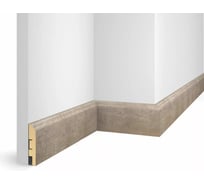 Плинтус COSCA DECOR WP07 экошпон, дуб серо-коричневый, 80x16x2400 мм, МДФ СПБ103725