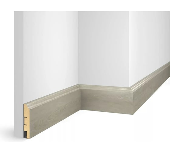 Плинтус COSCA DECOR ЕP07 NanoFlex дуб светлый, 80x16x2400 мм, МДФ СПБ081039 1