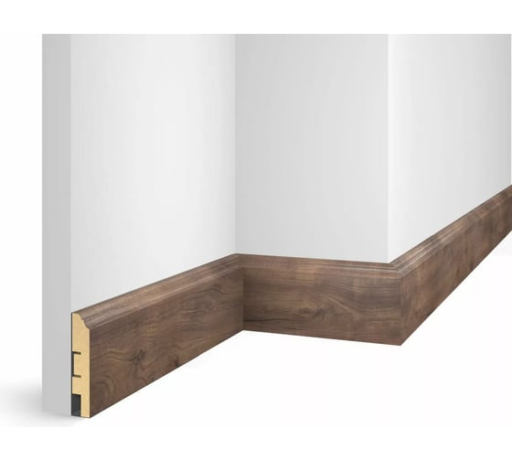Плинтус COSCA DECOR WP07 экошпон, дуб старинный натуральный, 80x16x2400 мм, МДФ СПБ103723