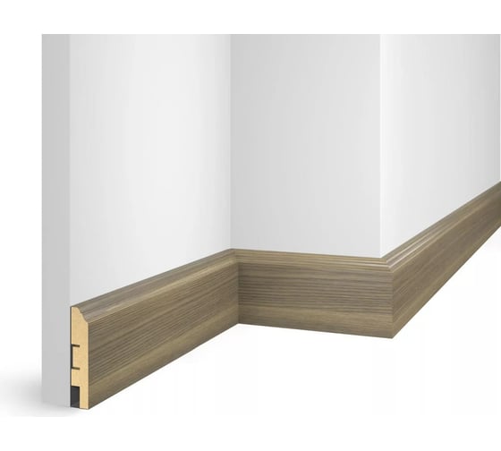 Плинтус COSCA DECOR ЕP07 NanoFlex дуб классический, 80x16x2400 мм, МДФ СПБ082723