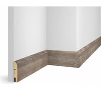 Плинтус COSCA DECOR WP07 экошпон, дуб Лацио, 80x16x2400 мм, МДФ СПБ103730