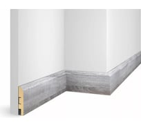 Плинтус COSCA DECOR WP07 экошпон, дуб Рейн, 80x16x2400 мм, МДФ СПБ103735